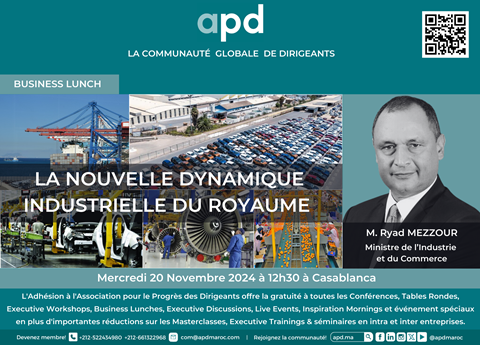 Affiche APD — La nouvelle dynamique industrielle du Royaume