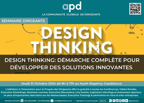 Affiche APD — Design thinking : démarche complète pour développer des solutions innovantes