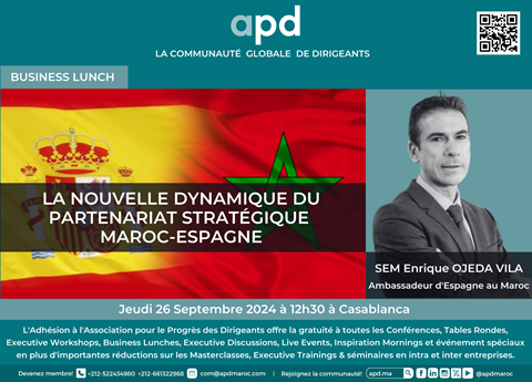 Affiche APD — La nouvelle dynamique du partenariat stratégique Maroc-Espagne