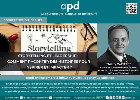 Affiche APD — Storytelling et leadership : comment raconter des histoires pour inspirer et impacter ?