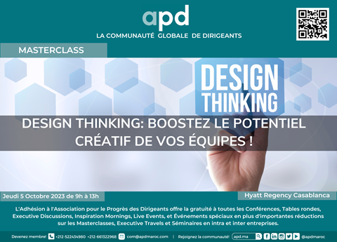 Affiche APD — Design thinking : boostez le potentiel créatif de vos équipes !