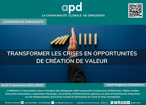 Affiche APD — Transformer les crises en opportunités de création de valeur