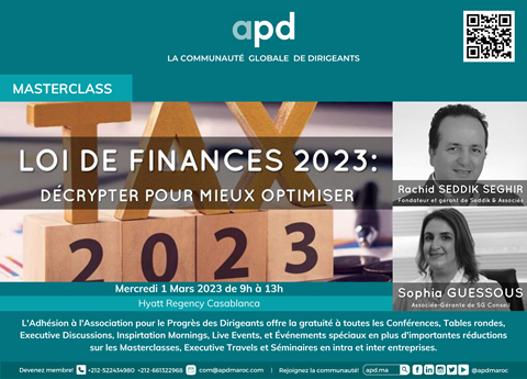 Affiche APD — Loi de finances 2023 : décrypter pour mieux optimiser
