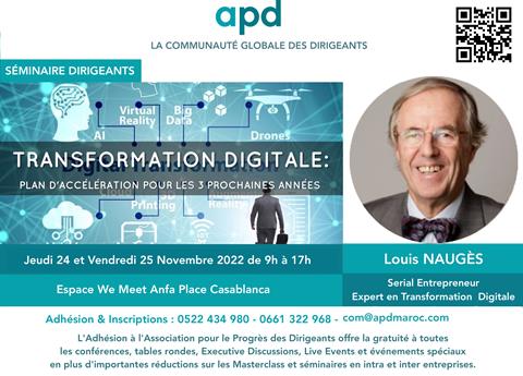 Affiche APD — Transformation digitale : plan d’accélération pour les 3 prochaines années