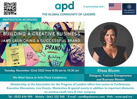 Affiche APD — Building a creative business and launching a successful brand