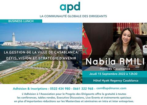 Affiche APD — La gestion de la ville de Casablanca : défis, vision et stratégie d’avenir