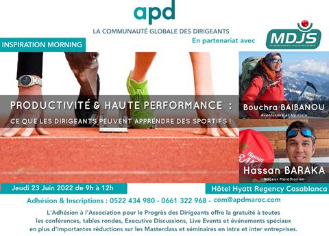 Affiche APD — Productivité & haute performance : ce que les dirigeants peuvent apprendre des sportifs