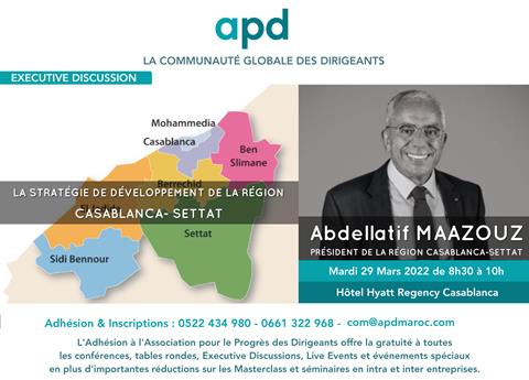 Affiche APD — La stratégie de développement de la région Casablanca-Settat