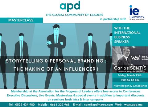 Affiche APD — Storytelling & personal branding: the making of an influencer!
