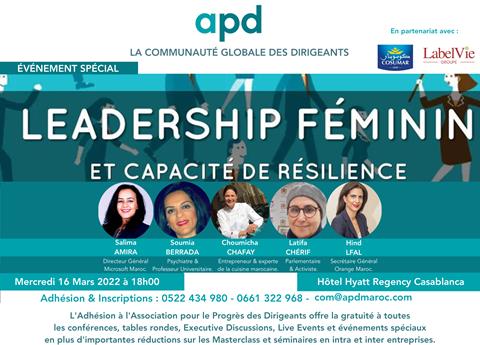 Affiche APD — Leadership féminin et capacité de résilience