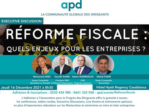 Affiche APD — Réforme fiscale : quels enjeux pour les entreprises ?