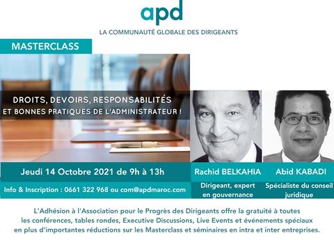 Affiche APD — Droits, devoirs, responsabilités et bonnes pratiques de l’administrateur !