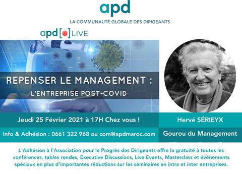 Affiche APD — Repenser le management : l’entreprise post-Covid