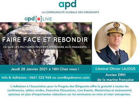 Affiche APD — Faire face et rebondir : ce que les militaires peuvent apprendre aux managers
