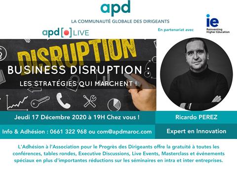 Affiche APD — Business disruption : les stratégies qui marchent !
