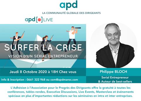Affiche APD — Surfer la crise : vision d’un serial entrepreneur