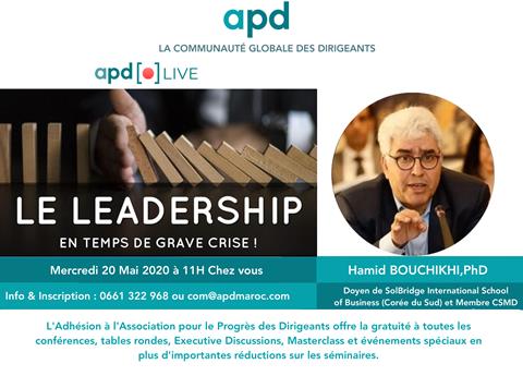 Affiche APD — Le leadership en temps de grave crise !