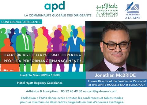 Affiche APD — Inclusion, diversity & purpose: reinventing people & performance management