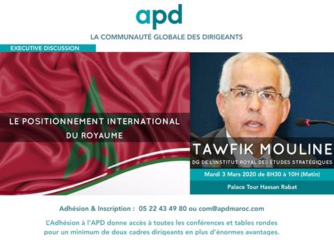 Affiche APD — Le positionnement international du Royaume