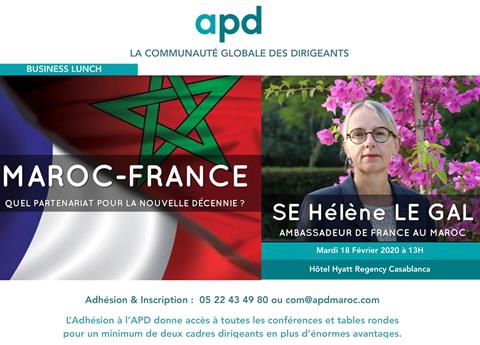 Affiche APD — Maroc-France : quel partenariat pour la nouvelle décennie ?