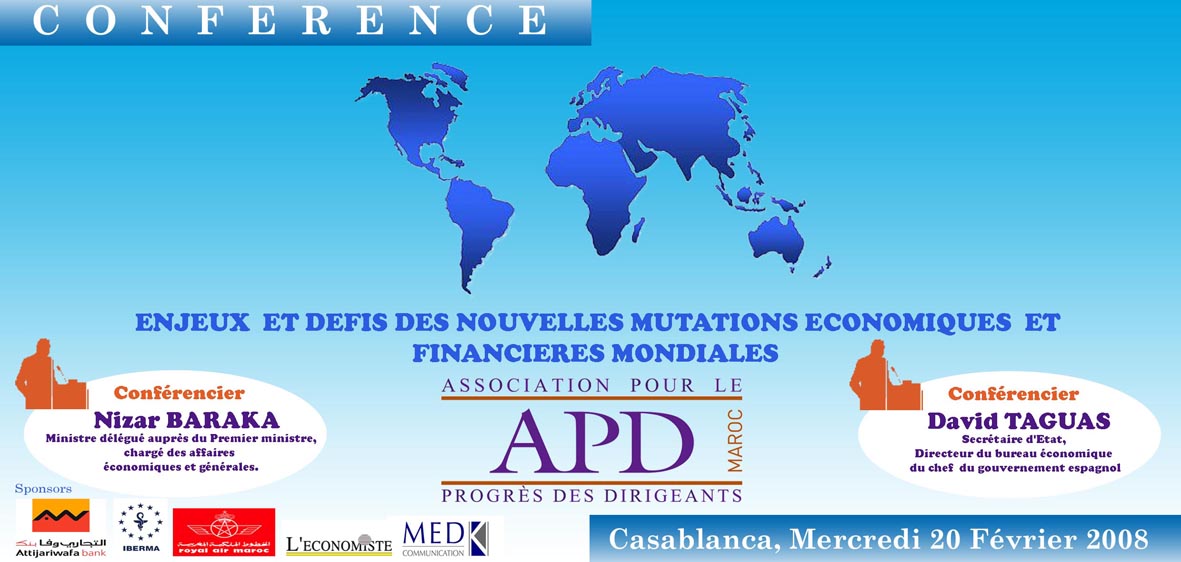 Affiche originale — Enjeux et défis des nouvelles mutations économiques et financières mondiales