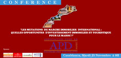 Affiche originale — Les mutations du marché immobilier international : quelles opportunités d’investissement immobilier et touristique pour le Maroc ?