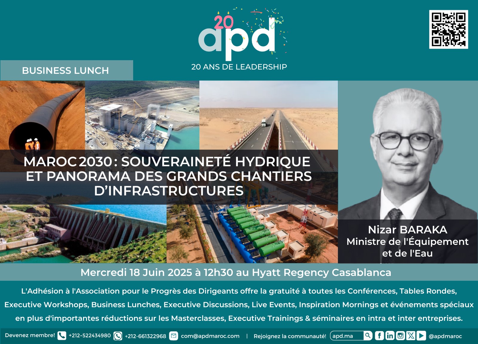 Maroc 2030 : souveraineté hydrique et panorama des grands chantiers d’infrastructures — annonce officielle APD du 2025-06-18