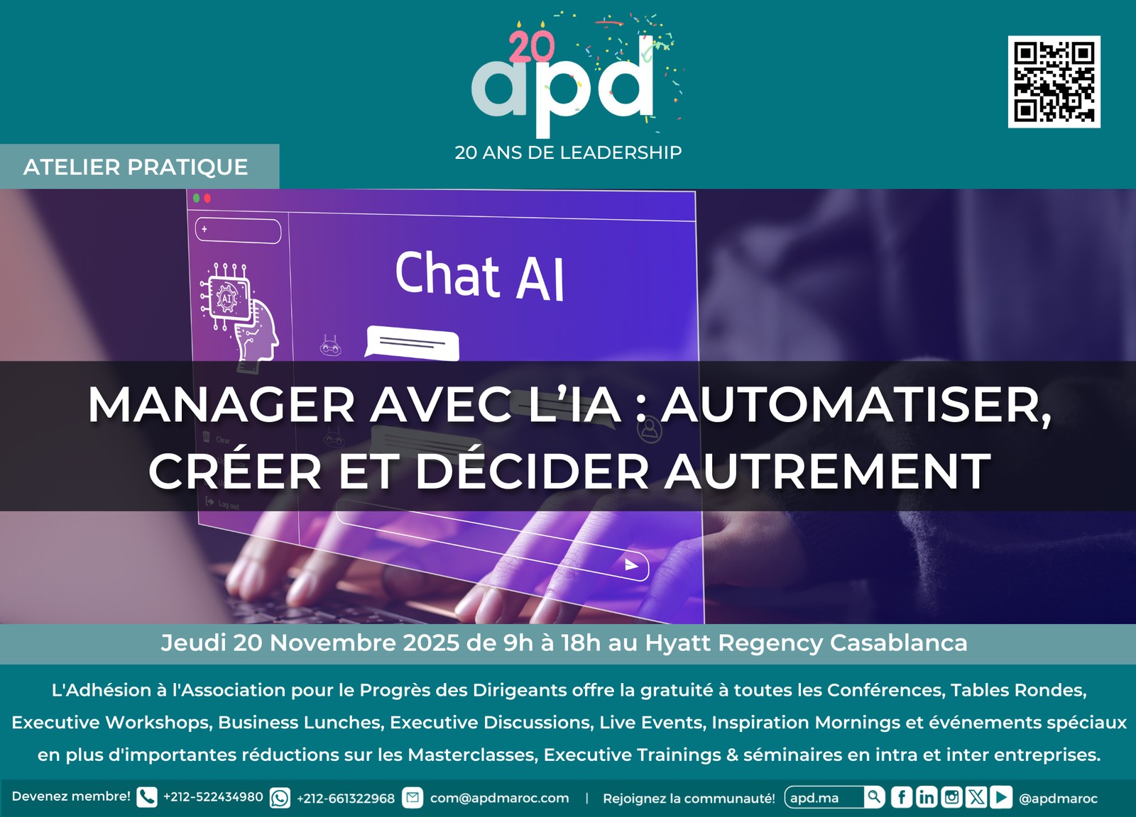 Manager avec l’IA : automatiser, créer et décider autrement — annonce officielle APD du 2025-11-20