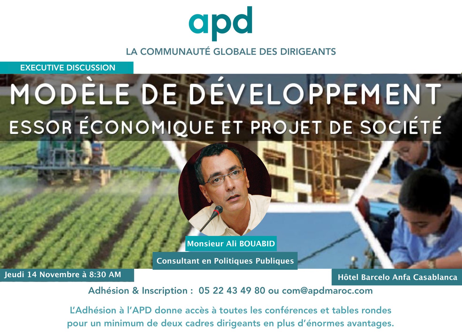 Modèle de développement, essor économique et projet de société — annonce officielle APD