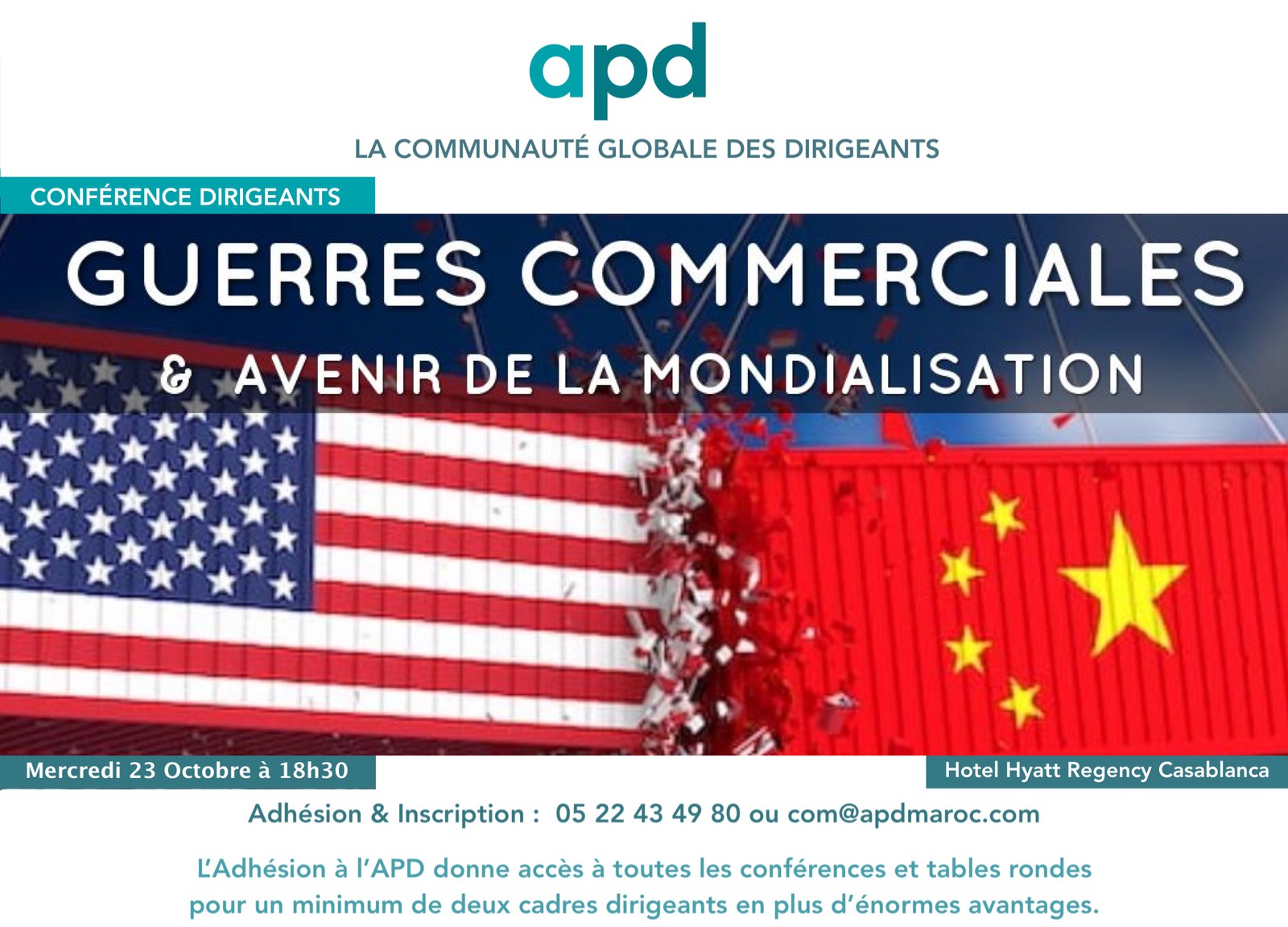 Guerres commerciales et avenir de la mondialisation — annonce officielle APD