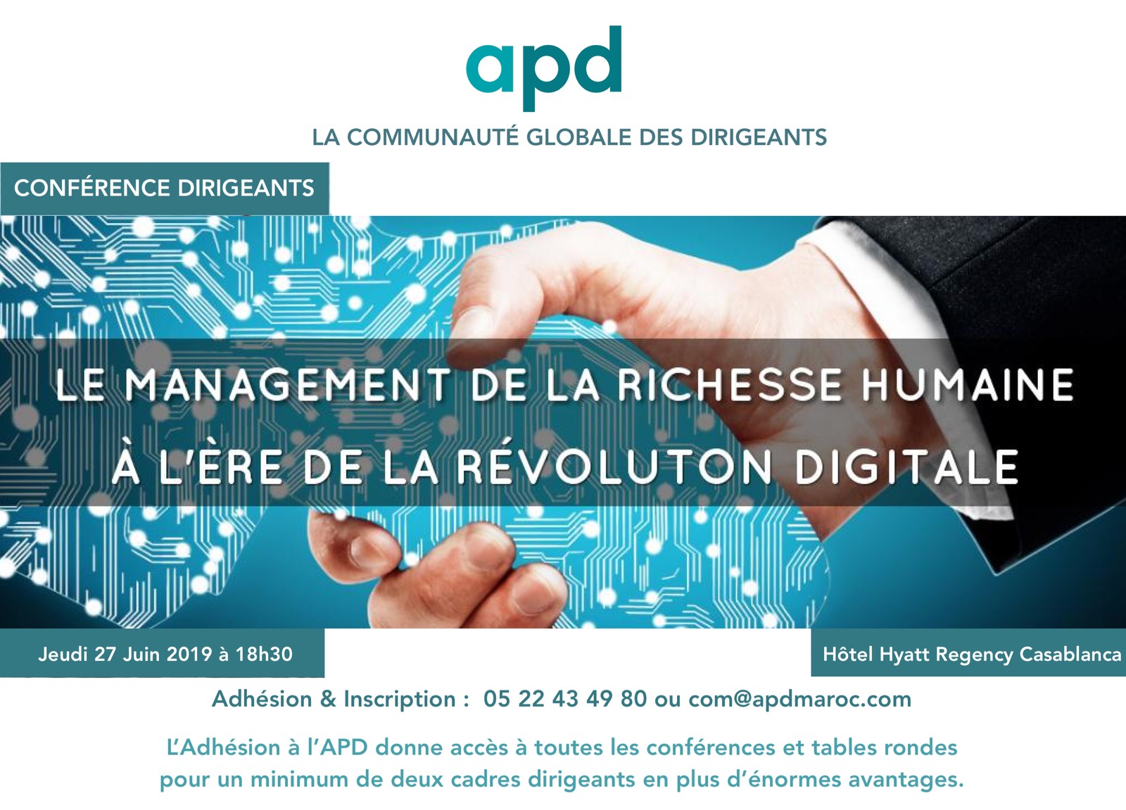 Le management de la richesse humaine à l’ère digitale — annonce officielle APD