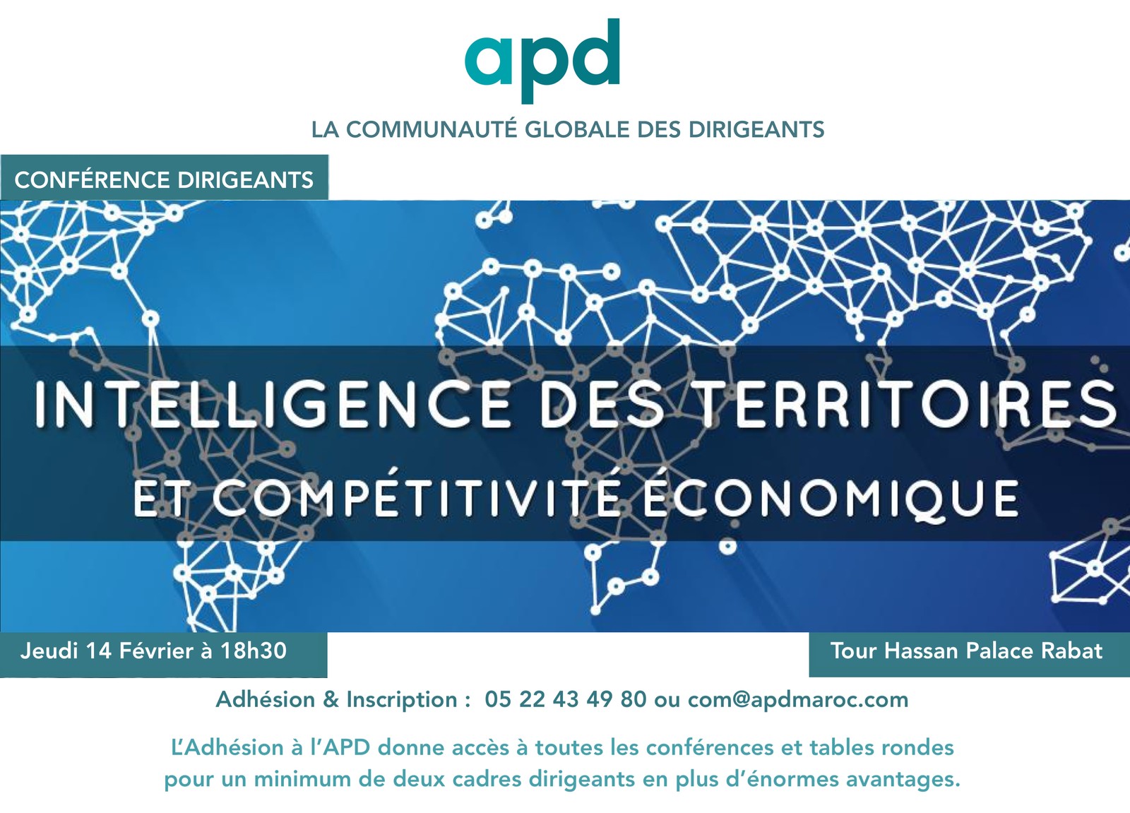 Intelligence des territoires et compétitivité économique — annonce officielle APD