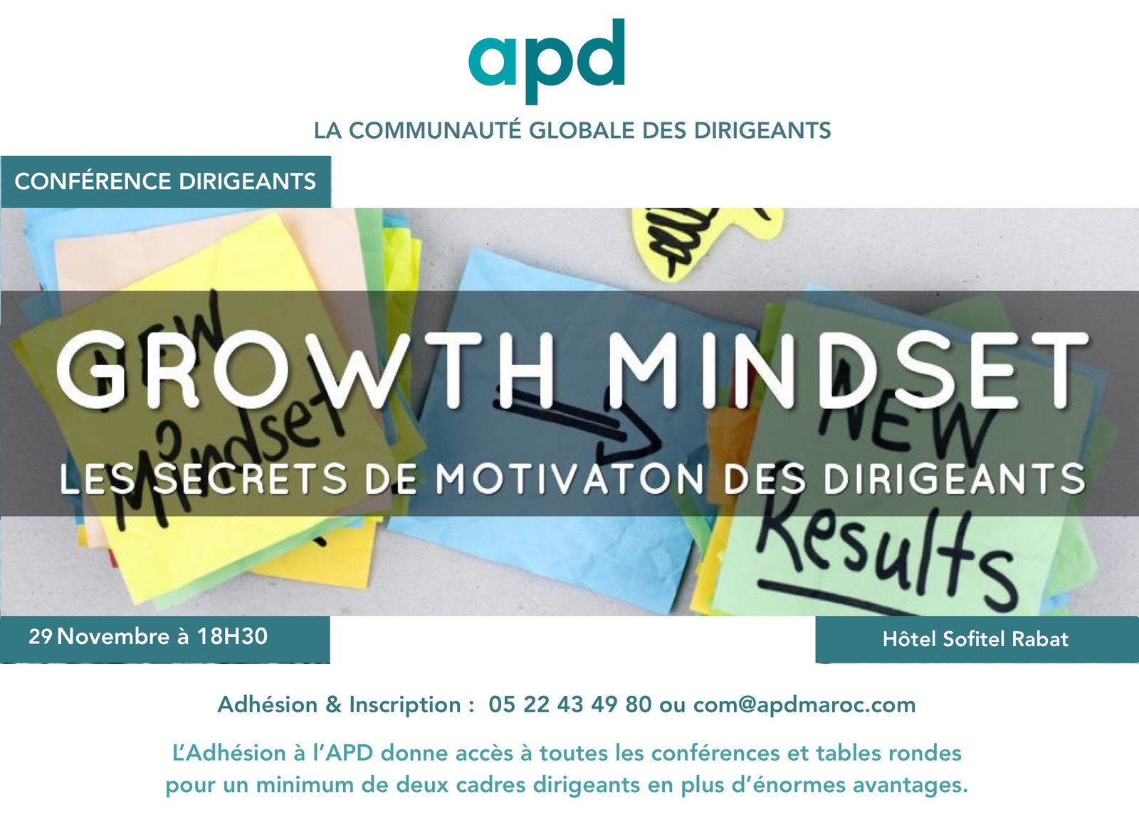 Growth Mindset : les secrets de motivation des dirigeants — annonce officielle APD
