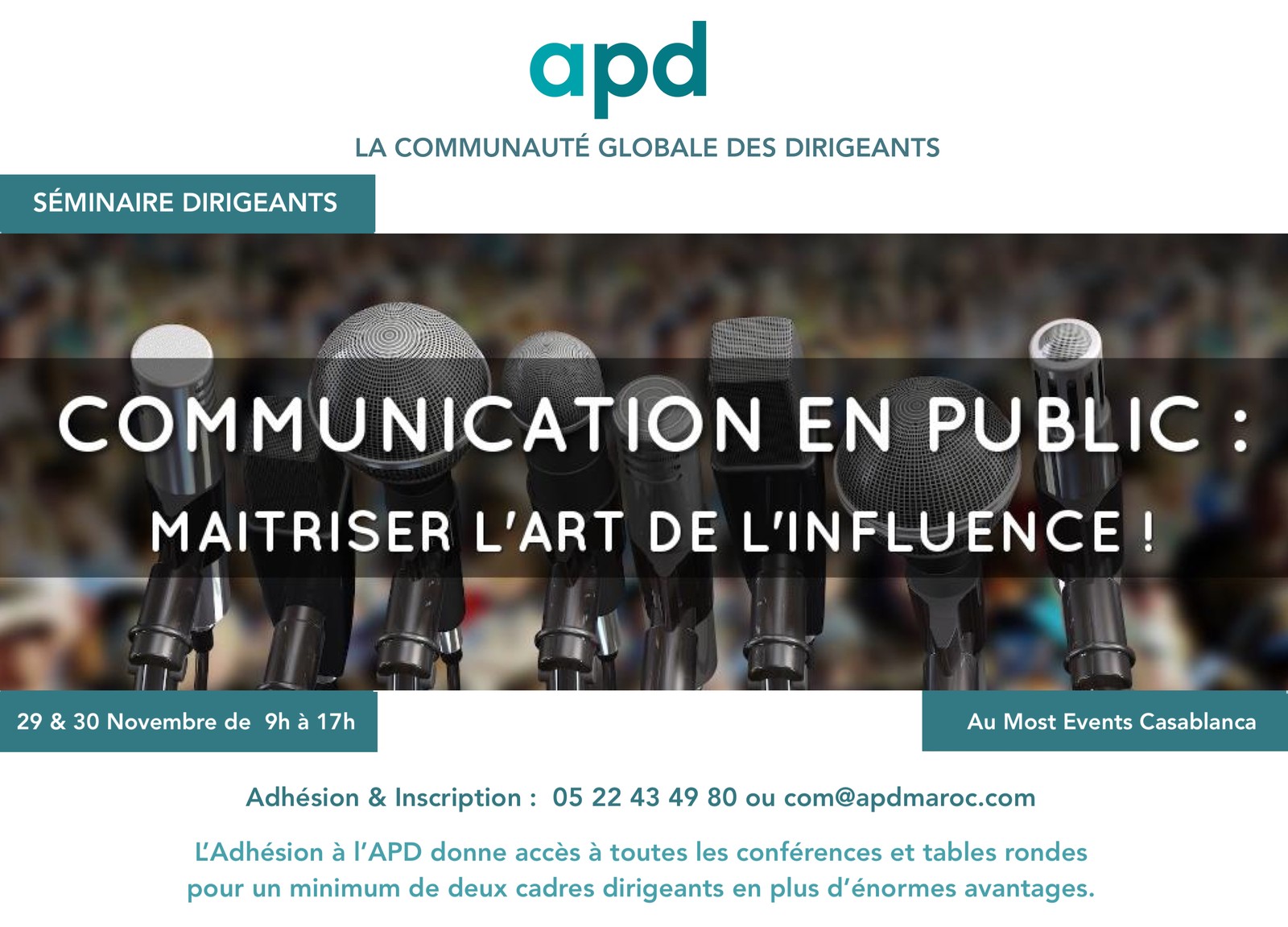 Prise de parole en public — annonce officielle APD