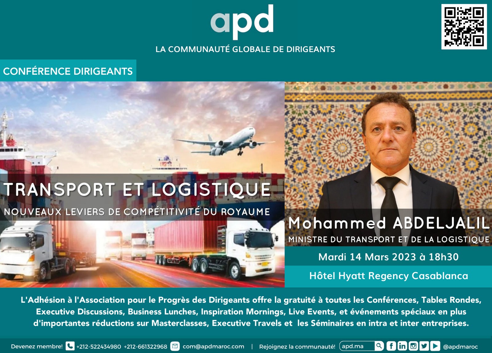 Transport et logistique : nouveaux leviers de compétitivité du Royaume — annonce officielle APD