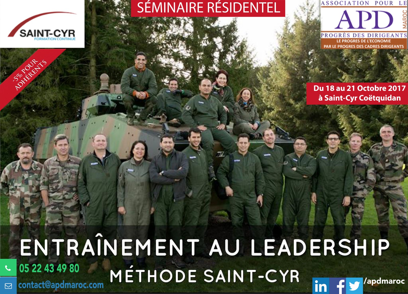 Entraînement au leadership : méthode Saint-Cyr — sessions 2017 — annonce officielle APD