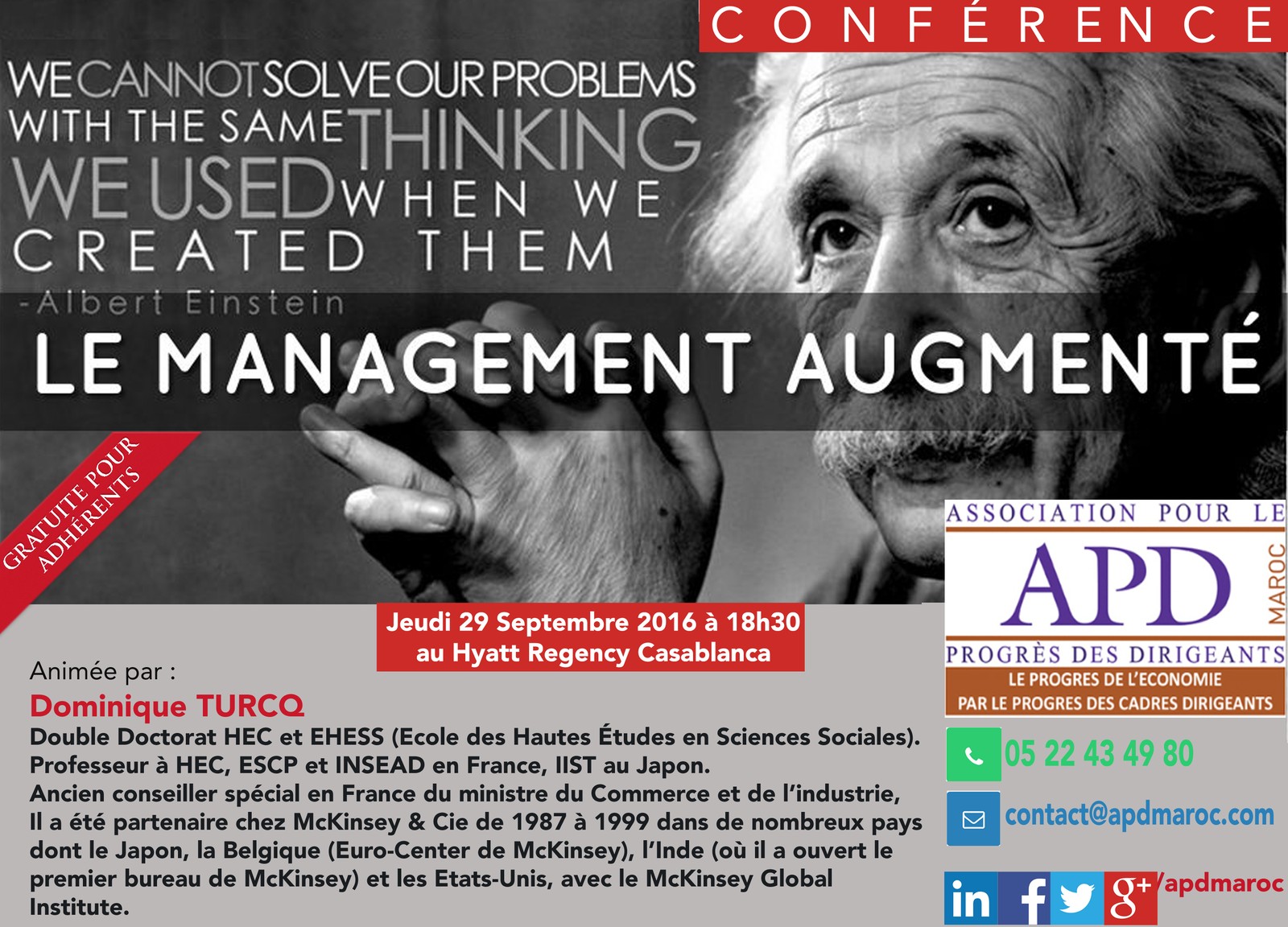 Le management augmenté — annonce officielle APD