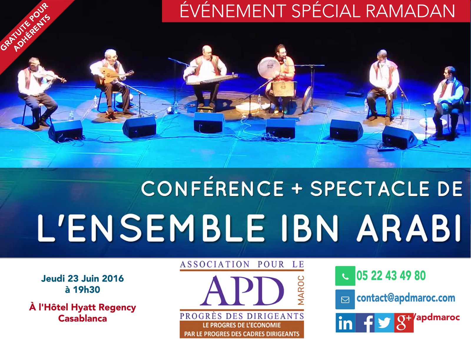 Conférence-spectacle du Ramadan avec l’Ensemble Ibn Arabi — annonce officielle APD