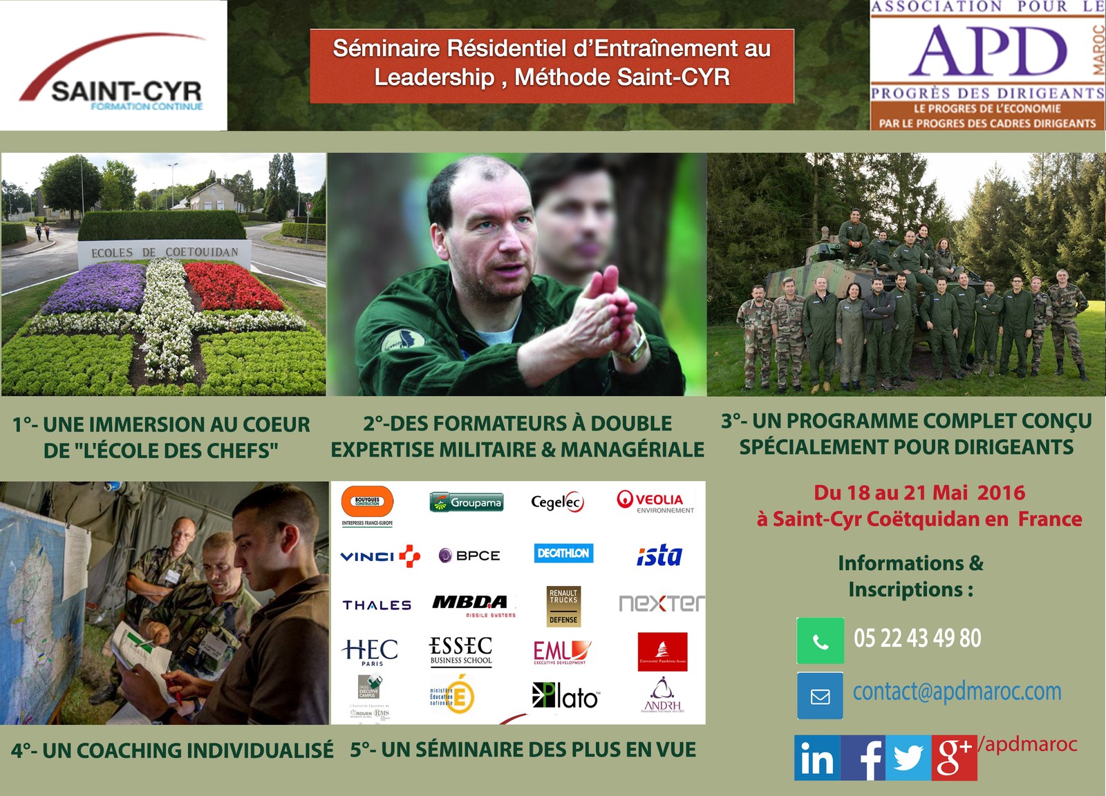 Leadership militaire : méthode Saint-Cyr — troisième édition — annonce officielle APD