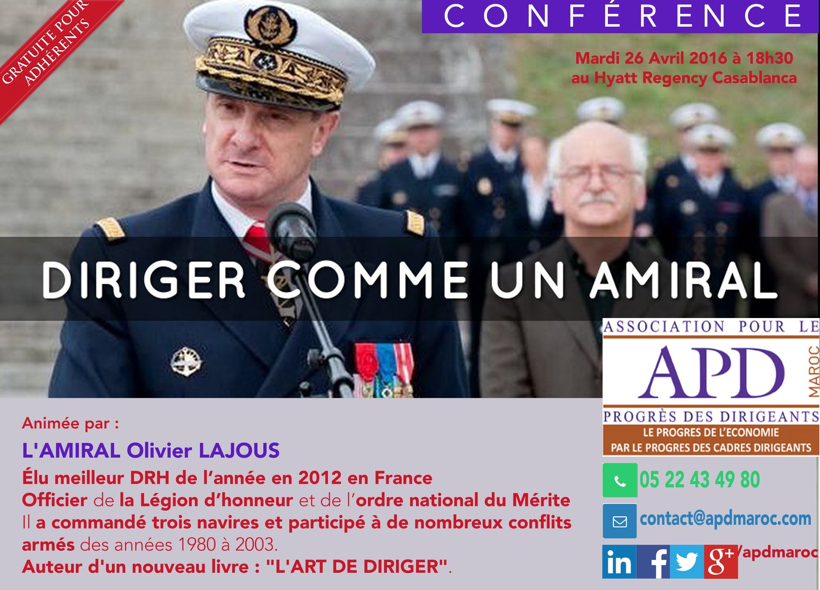 Diriger comme un amiral ! — annonce officielle APD