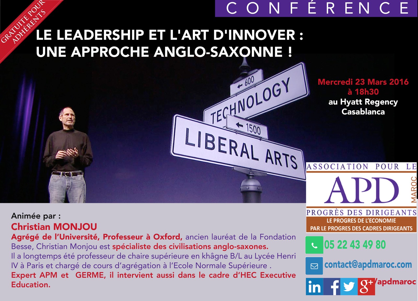 Le leadership et l’art d’innover — annonce officielle APD