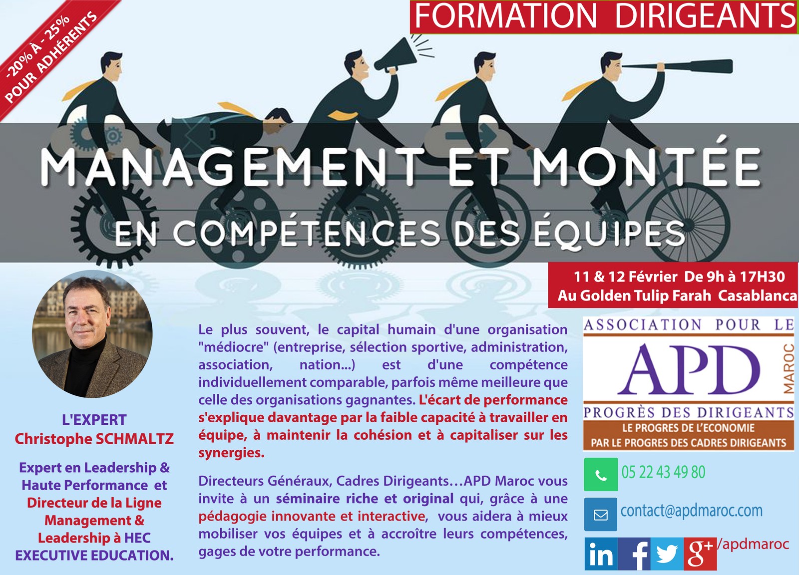 Management et montée en compétence des équipes — annonce officielle APD