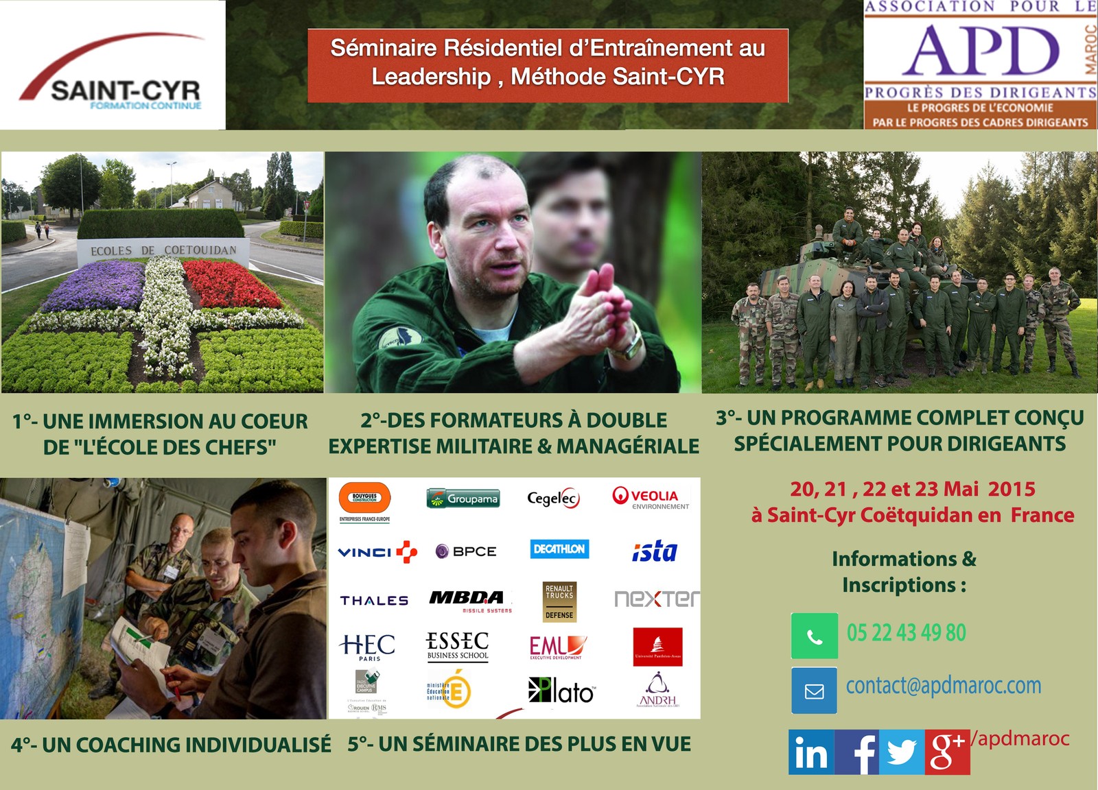 Entraînement au leadership : méthode Saint-Cyr — annonce officielle APD