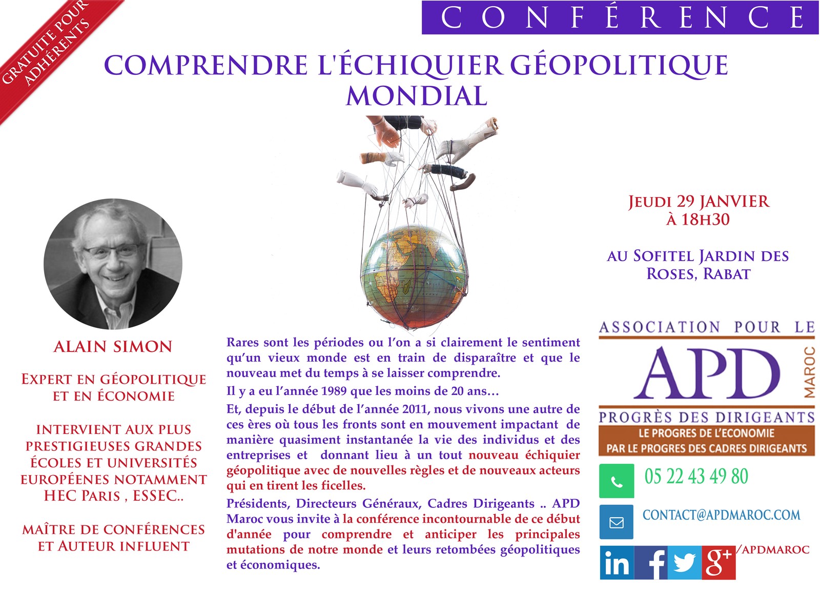 Comprendre l’échiquier géopolitique mondial — annonce officielle APD