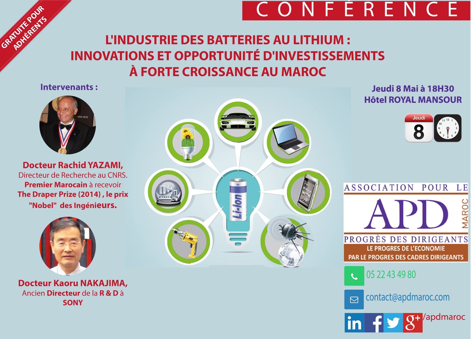 L’industrie des batteries au lithium : innovations et opportunités d’investissements au Maroc — annonce officielle APD