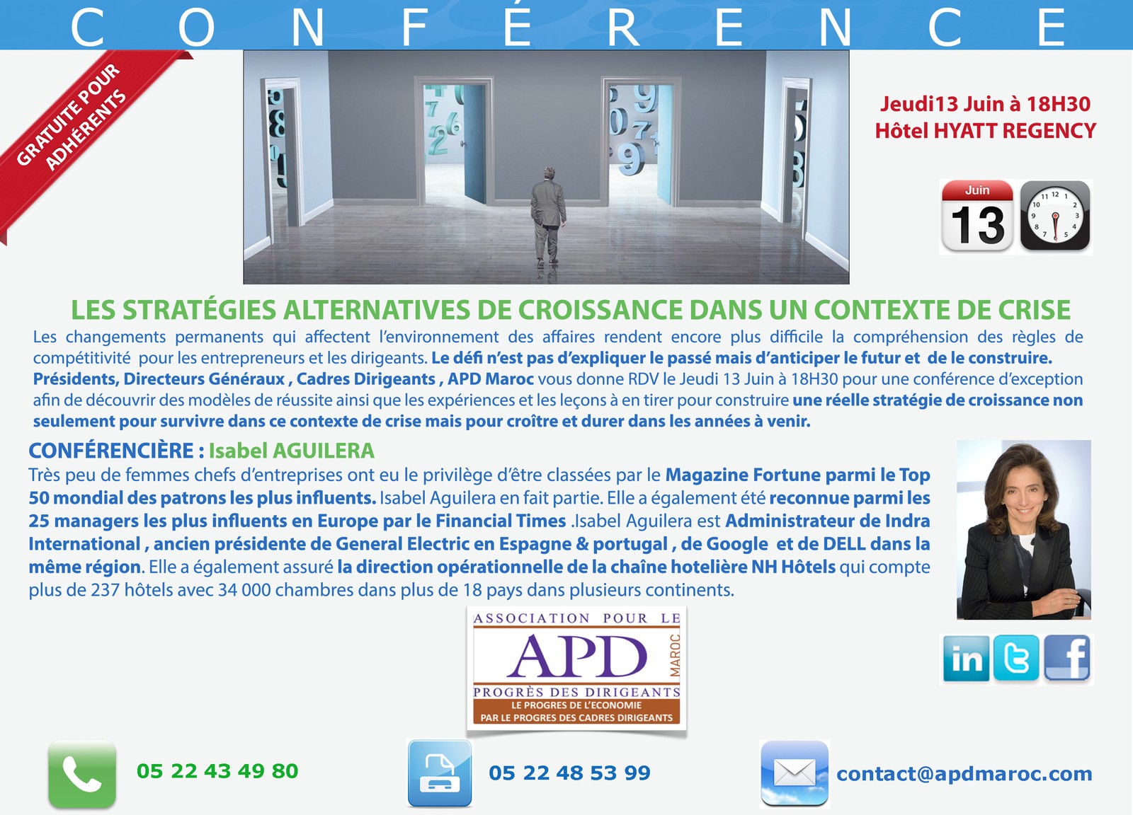 Les stratégies alternatives de croissance dans un contexte de crise — annonce officielle APD