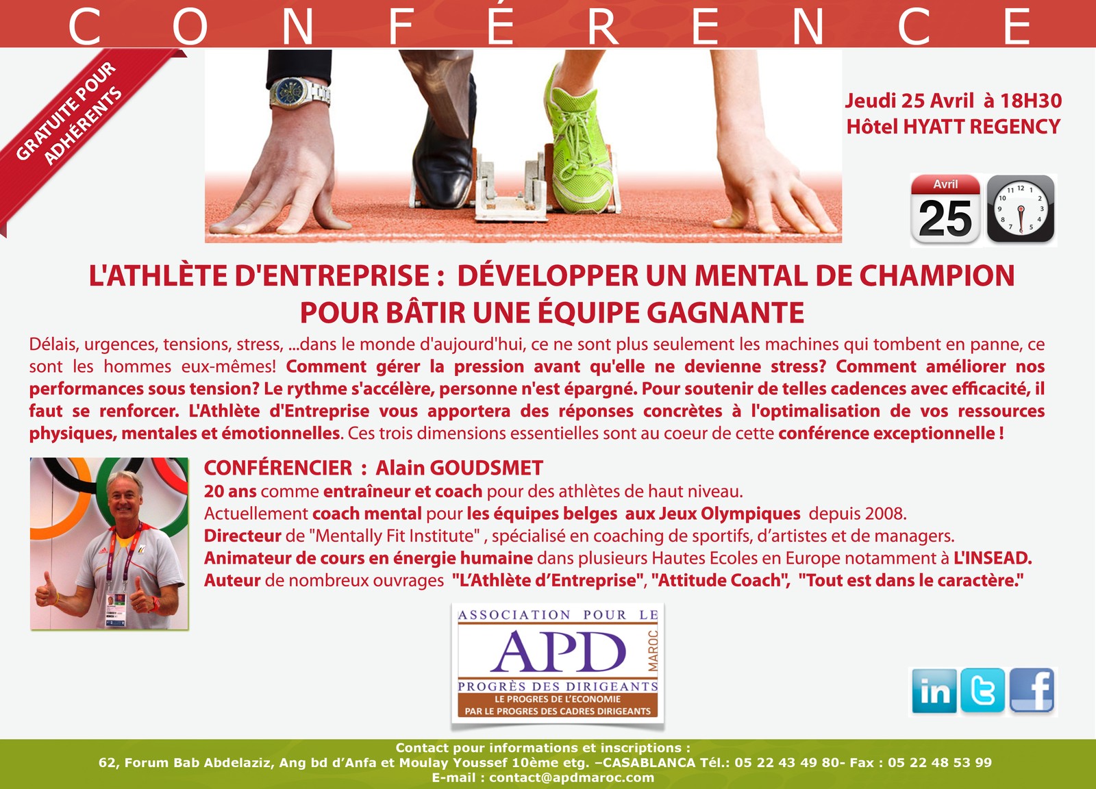 L’athlète d’entreprise : développer un mental de champion pour bâtir une équipe gagnante — annonce officielle APD