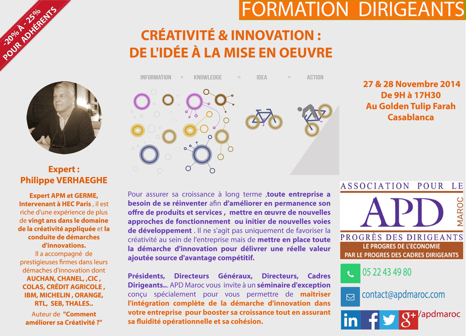 Créativité et innovation : de l’idée à la mise en œuvre — annonce officielle APD