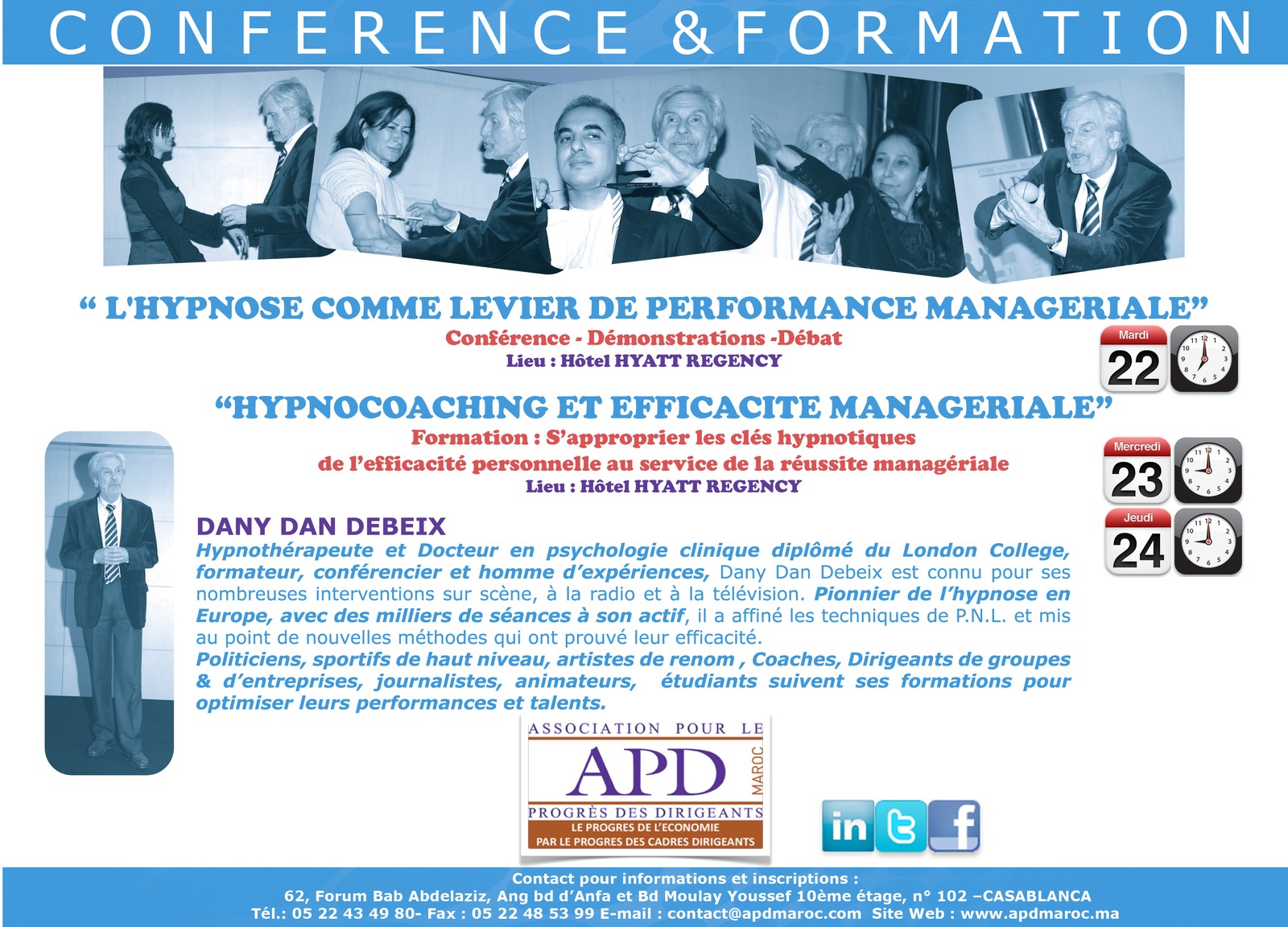 L’hypnose comme levier de performance managériale — annonce officielle APD