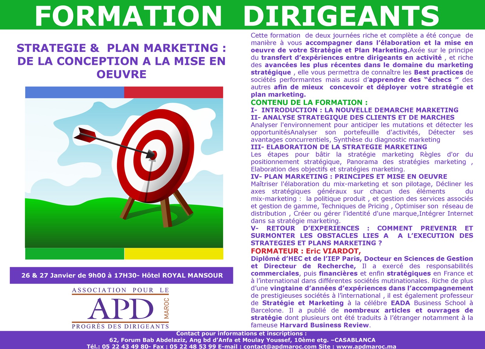 Stratégie et plan marketing : de la conception à la mise en œuvre — annonce officielle APD